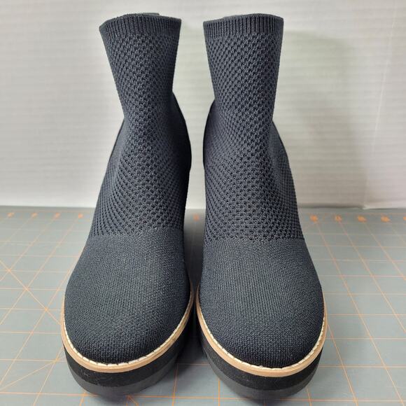 Eileen Fisher London Recycled Mesh Stretch Knit Bootie EF48030 size 8.5 Black - Picture 5 of 16